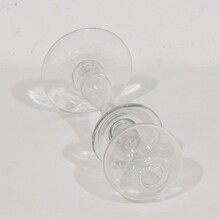 Collection of glass weaveroil lamps, France 1800-1900