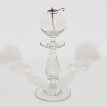 Collection of glass weaveroil lamps, France 1800-1900