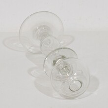 Collection of glass weaveroil lamps, France 1800-1900