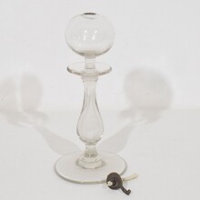 Collection of glass weaver oil lamps, France circa 1800-1900