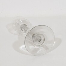 Collection of glass weaver oil lamps, France circa 1800-1900