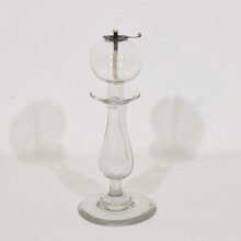 Collection of glass weaver oil lamps, France circa 1800-1900