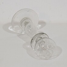 Collection of glass weaver oil lamps, France circa 1800-1900