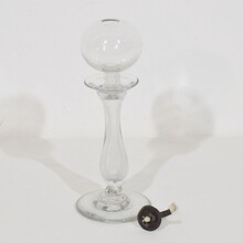 Collection of glass weaver oil lamps, France circa 1800-1900