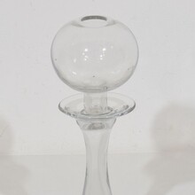 Collection of glass weaver oil lamps, France circa 1800-1900