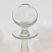 Collection of 3 glass weaver oil lamps, France circa 1800-1900