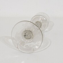 Collection of 3 glass weaver oil lamps, France circa 1800-1900