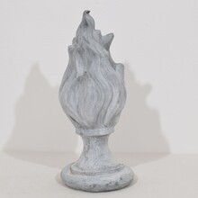 Collection of 3 zinc flame roof finials, France circa 1850-1900