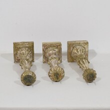 Collection of 3 neoclassical candleholders, Italy circa 1780-1800