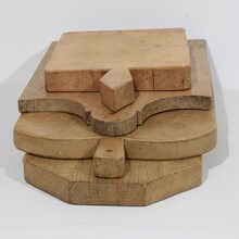 Collection of four rare wooden chopping or cuttingboards, France circa 1850-1900