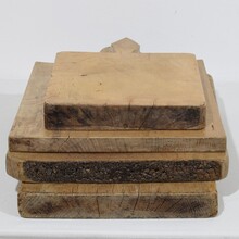 Collection of four rare wooden chopping or cuttingboards, France circa 1850-1900