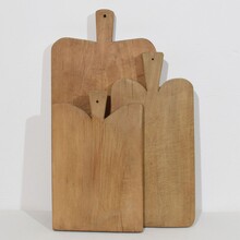 Collection of three rare wooden chopping/ cutting boards, France circa 1850-1900