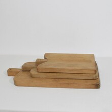 Collection of three rare wooden chopping/ cutting boards, France circa 1850-1900