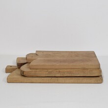 Collection of three wooden chopping or cutting boards, France circa 1850-1900