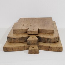 Collection of three wooden chopping or cutting boards, France circa 1850-1900