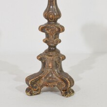 Couple baroque silvered candlesticks, Italy circa 1750-1800