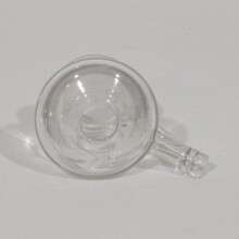 Couple glass weaver oil lamps, France circa 1800-1900