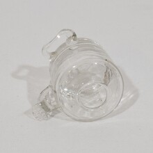 Couple glass weaver oil lamps, France circa 1800-1900