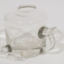 Couple glass weaver oil lamps, France circa 1800-1900