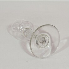 Couple glass weaver oil lamps, France circa 1800-1900