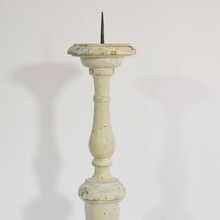 Couple of carved wooden candleholders in neoclassical style, Italy circa 1850