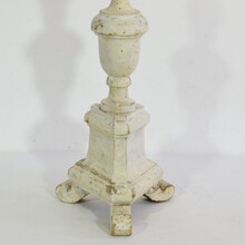 Couple of carved wooden candleholders in neoclassical style, Italy circa 1850