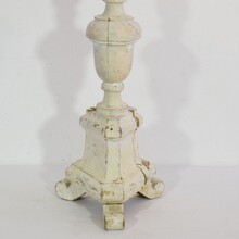 Couple of carved wooden candleholders in neoclassical style, Italy circa 1850