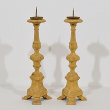 Couple neoclassical giltwood candleholders, Italy circa 1780-1800