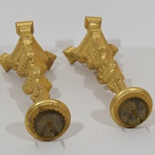 Couple neoclassical giltwood candleholders, Italy circa 1780-1800