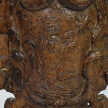 Baroque carved wooden coat of arms, The Netherlands circa 1650-1750