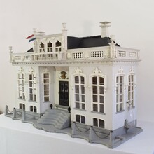 Architectural miniature mansion pigeon birdcage, Holland circa 1850-1900