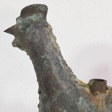 Folk art copper rooster weathervane, France circa 1900-1930