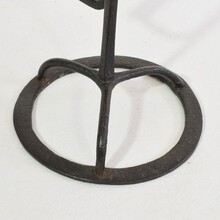 Hand forged iron candleholder, France circa 1750-1850