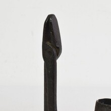 Hand forged iron candleholder, France circa 1750-1850