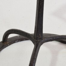 Hand forged iron candleholder, France circa 1750-1850