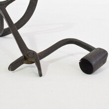 Hand forged iron candleholder, France circa 1750-1850