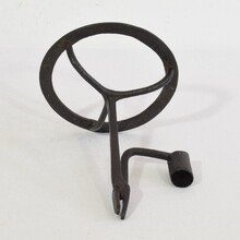 Hand forged iron candleholder, France circa 1750-1850