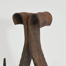 Hand forged iron candleholder, France circa 1650-1750