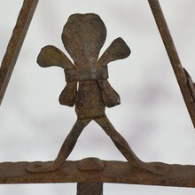 Hand forged iron candleholder, France circa 1650-1750