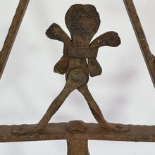 Hand forged iron candleholder, France circa 1650-1750