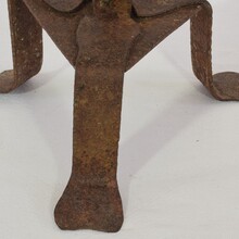 Hand forged iron candleholder, France circa 1650-1750