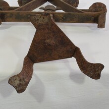 Hand forged iron candleholder, France circa 1650-1750