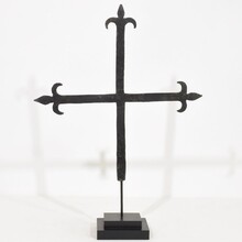 Hand forged iron village cross, France circa 1650-1750