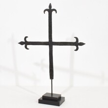 Hand forged iron village cross, France circa 1650-1750