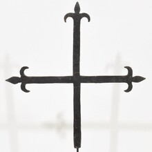 Hand forged iron village cross, France circa 1650-1750