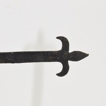 Hand forged iron village cross, France circa 1650-1750