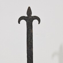 Hand forged iron village cross, France circa 1650-1750