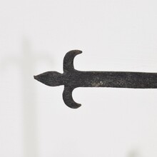 Hand forged iron village cross, France circa 1650-1750