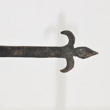 Hand forged iron village cross, France circa 1650-1750