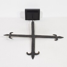 Hand forged iron village cross, France circa 1650-1750